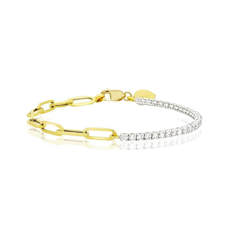 Half and Half Diamond Bracelet