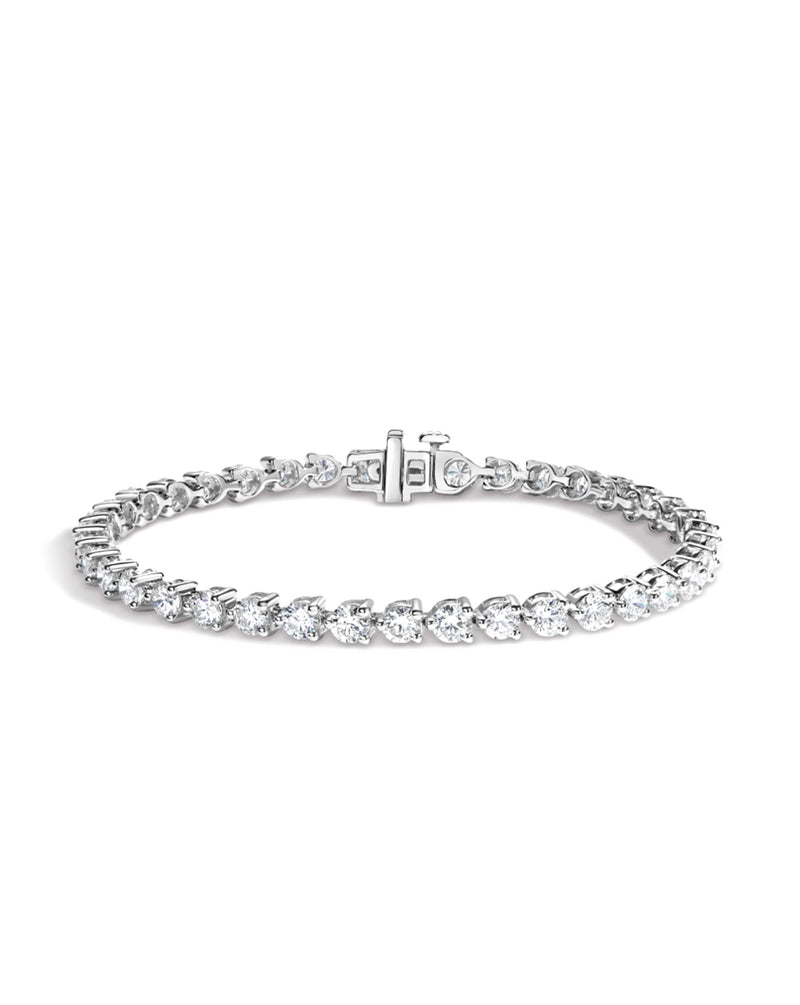 7ct Lab Grown Diamond Tennis Bracelet 14kt White Gold 7 inches 4 Prong