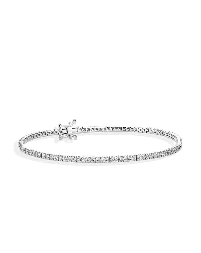 3 ct Lab Grown Diamond Tennis Bracelet 7 inches 14kt White Gold