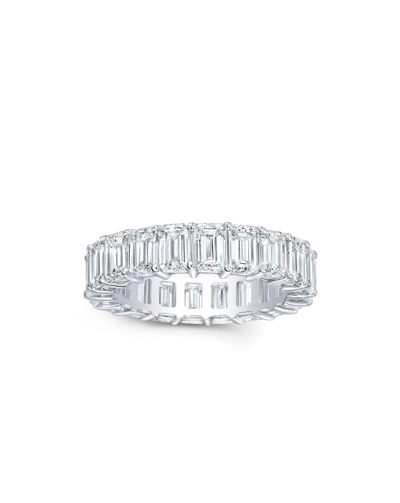 Eternity Band Ring | Emerald Cut 4ct LAB Diamond