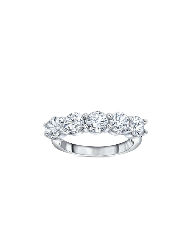 2 ct Eternity Band 5 Stones 14kt White Gold