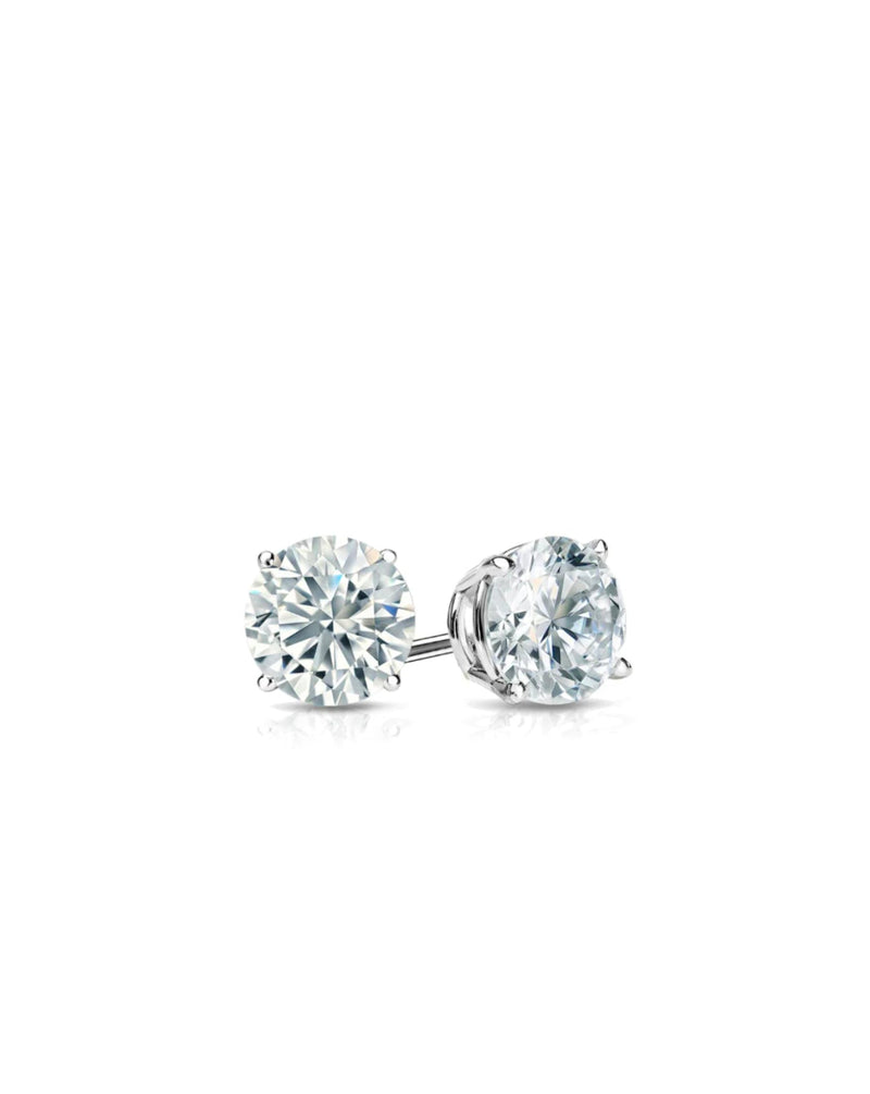 Studs Earrings | Round Cut 6ct LAB Diamond
