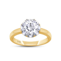 Round Cut Georgian Setting Lab Grown Ring