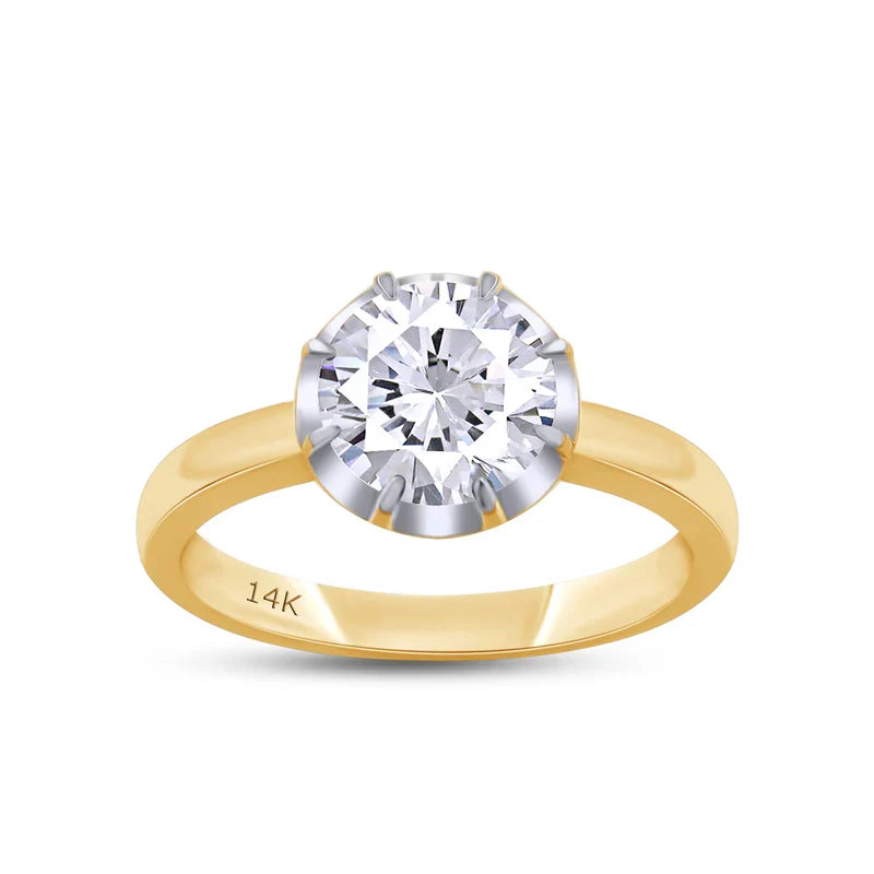 Round Cut Georgian Setting Lab Grown Ring