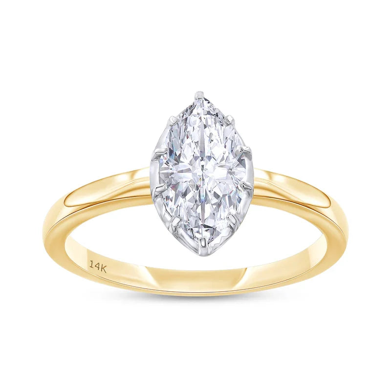 Marquise Cut Georgian Setting Lab Grown Ring