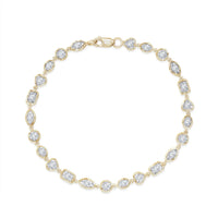 Georgian Oval Heart Shape Marquis Round and Radiant Multishape Lab Grown Diamond Tennis Bracelet