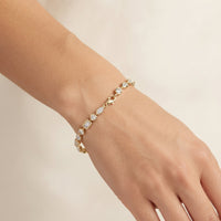 Georgian Oval Heart Shape Marquis Round and Radiant Multishape Lab Grown Diamond Tennis Bracelet