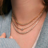 Graduated Bezel Tennis Necklace
