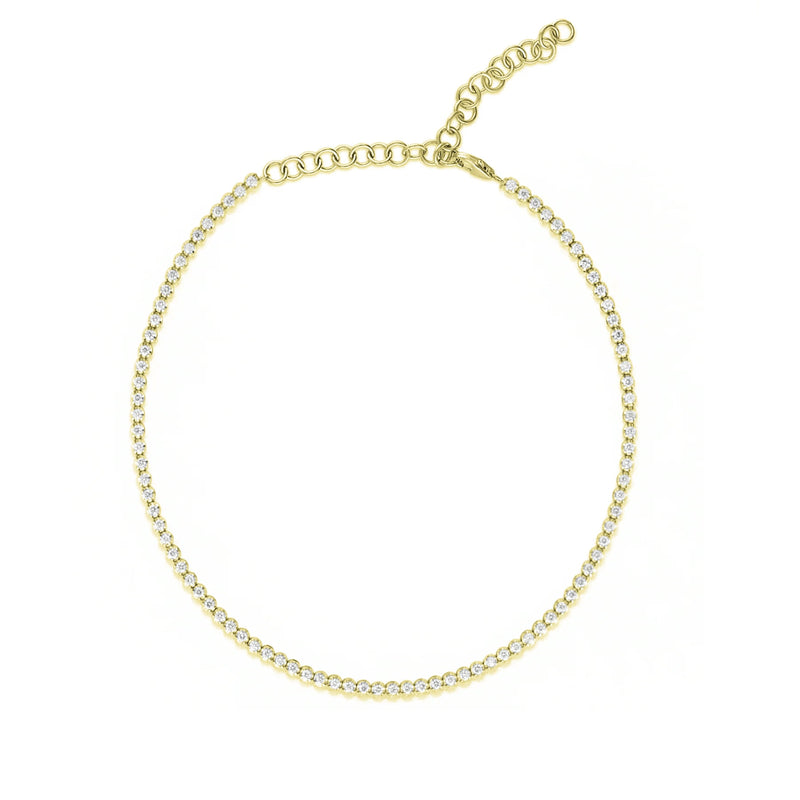 1 Carat Diamond Choker - 14kt Yellow Gold