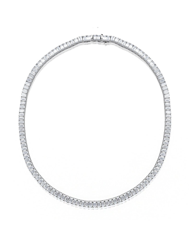 38 Carat Tennis Necklace | Emerald LAB Diamond