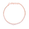 Graduated Bezel Set Tennis Bracelet  16 inches 1.85 ct