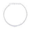 Graduated Bezel Set Tennis Bracelet  16 inches 1.85 ct