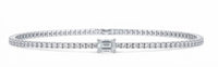 Silver and CZ Illusions Tennis Bracelet 7 inches