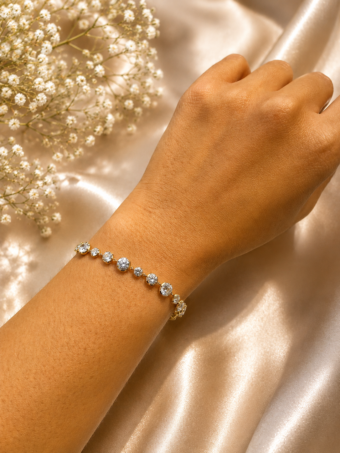 Georgian Lab-Grown Diamond 7ct Gold Bracelet