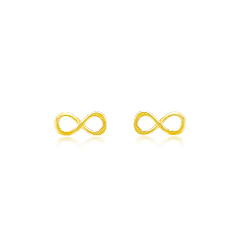 Etoielle Yellow Gold Tone Infinity Studs