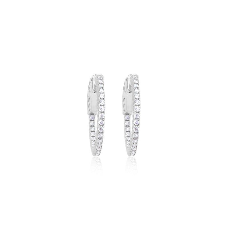 Round Cut Diamond Lab Grown Hoops .52 cts