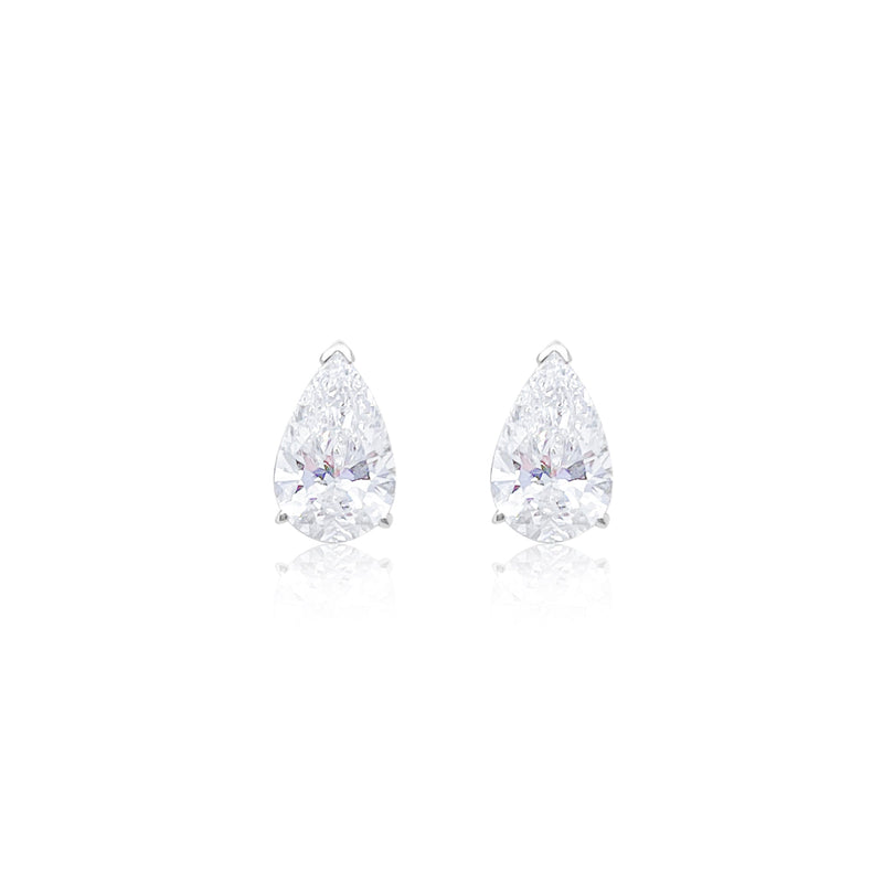 3.14 Ct Lab Grown Pear Diamond Studs