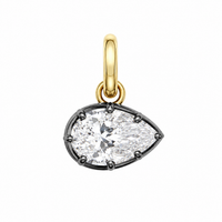Pear Shape Georgian 14kt Lab Grown Diamond Charm 1.00 ct