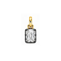 Emerald Cut Georgian 14kt Lab Grown Diamond Charm 1.00 ct