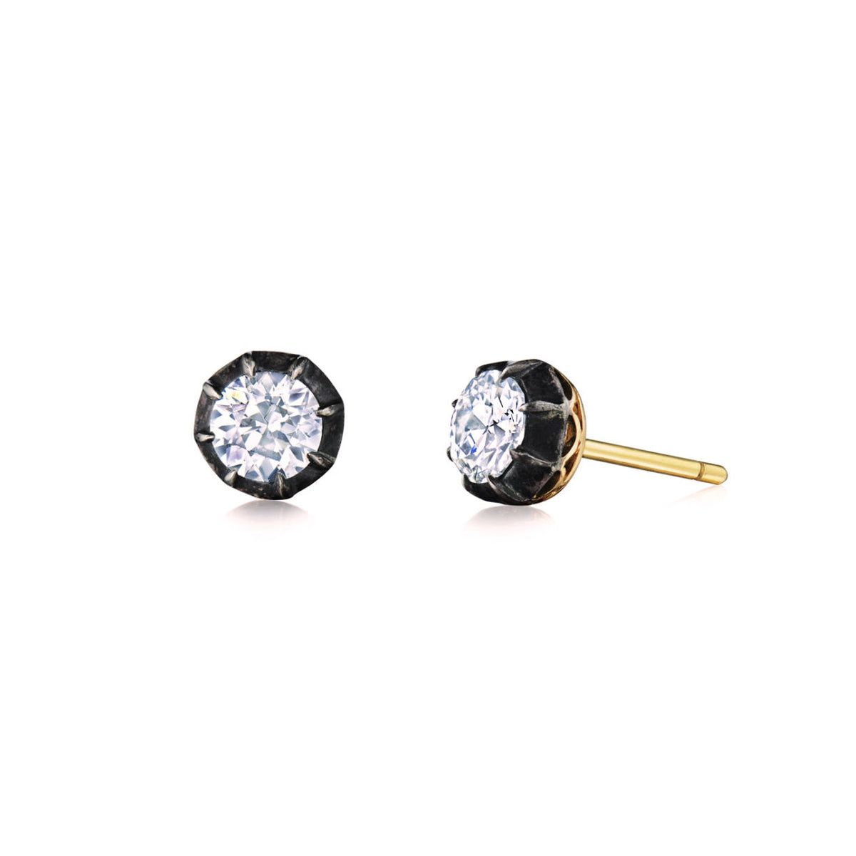 Georgian Lab Grown 2 carat Studs