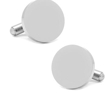 Steel Engravable Round Cufflinks