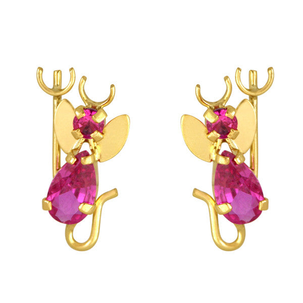 Devil May Care “Ruby” Earrings For Little Girls