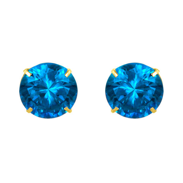 November Birthstone Studs for Little Girls Screw Back