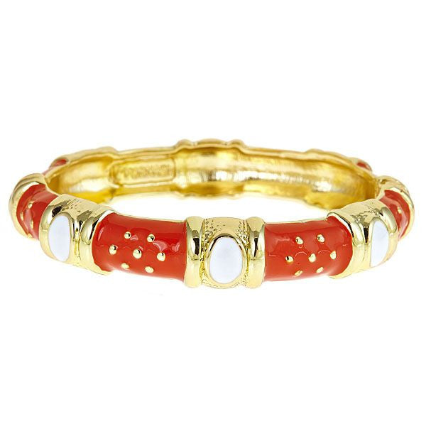 Queen Enamel Bracelet by Fornash Orange