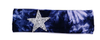 Tie Dye Stretch Headbands with Sequin Star