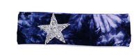Tie Dye Stretch Headbands with Sequin Star