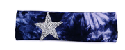 Tie Dye Stretch Headbands with Sequin Star