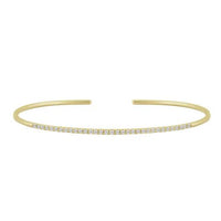 Rose Gold Diamond Bangle Cuff