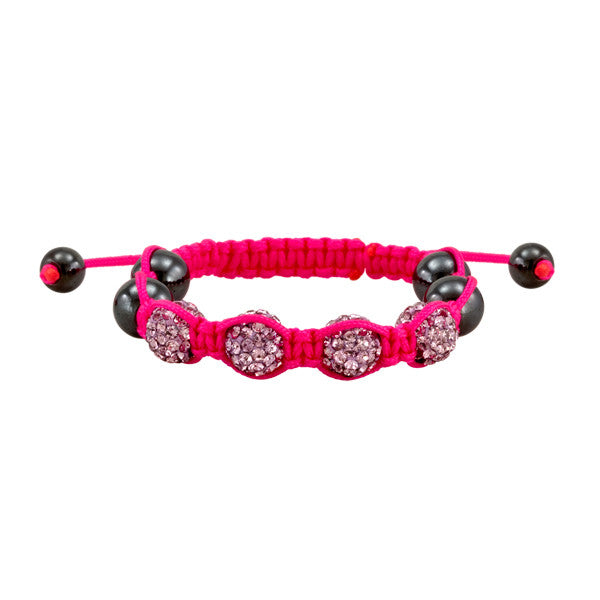Hot Pink Shamballa Style Bracelet