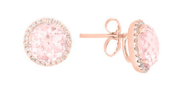 Green Amethyst Stud Earrings