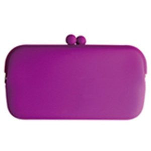 Purple Silicone Purse Cell Phone or Makeup Bag