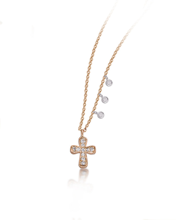 Rose Gold and Morganite Necklace with Diamond Bezel Accents