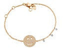 Rose Gold and Diamond Smile Face Bracelet