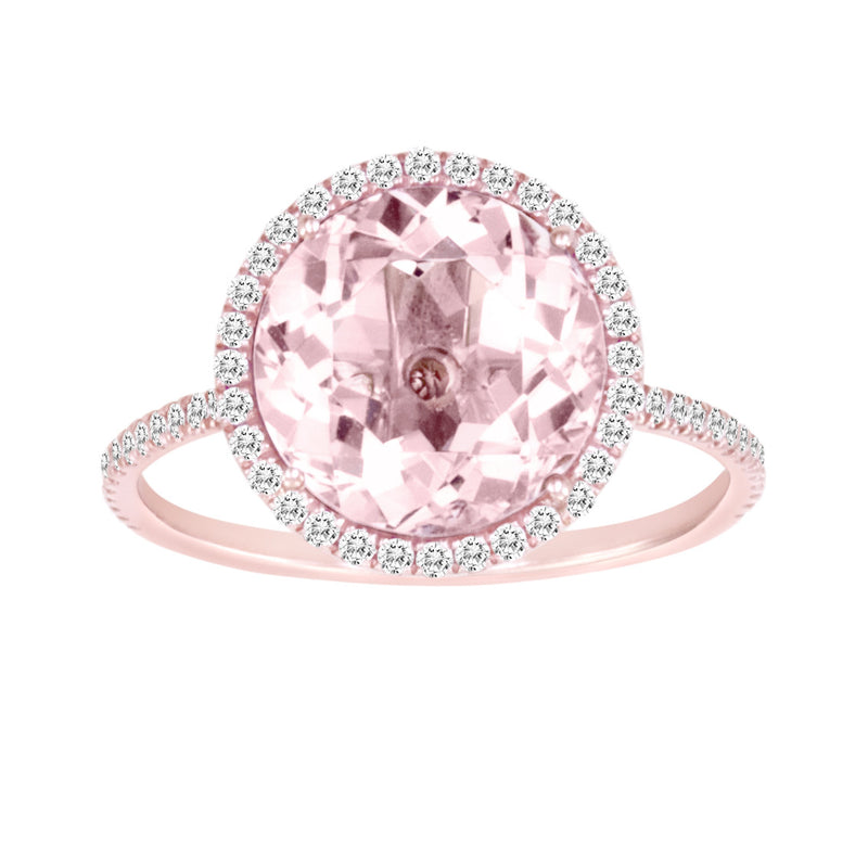 Rose Gold and Morganite Diamond Ring