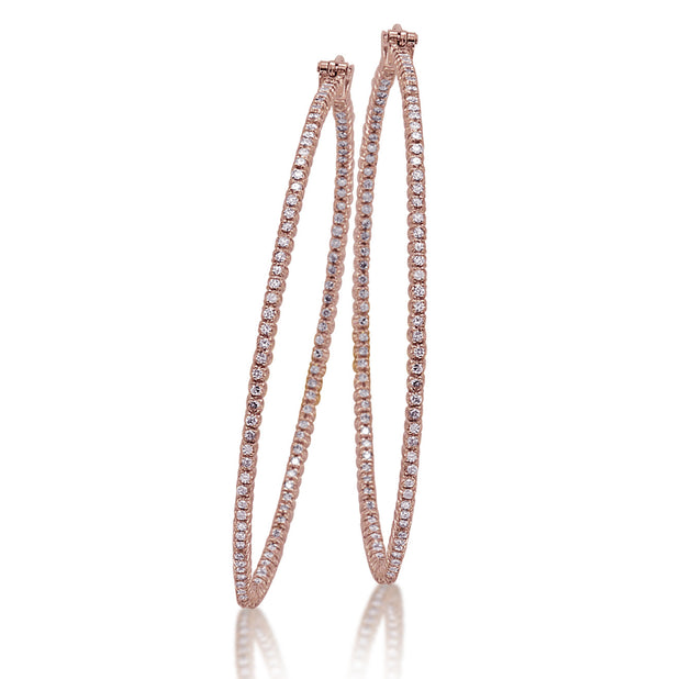 Morganite and Diamond Stud Earrings