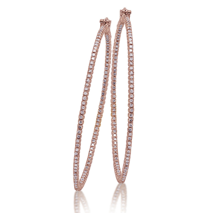 Morganite and Diamond Stud Earrings