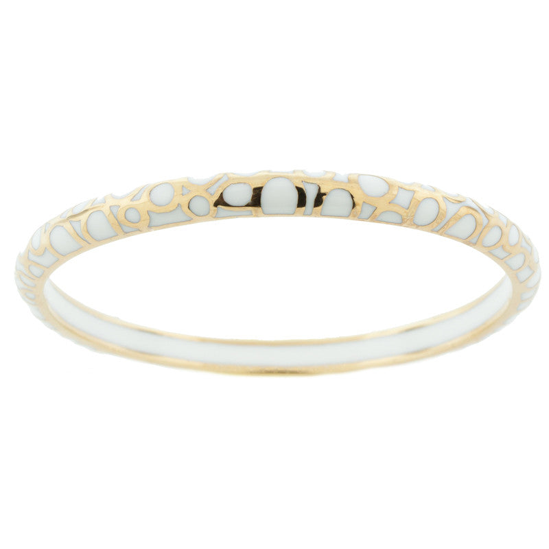 White Resin and 18kt Vermeil Bubble Hamilton Crawford Bangle