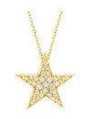 Yellow Gold Star Pendant Diamond