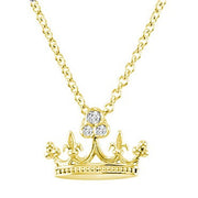 White Gold Crown Necklace