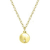 Yellow Gold Engravable Disc Necklace