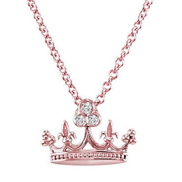 White Gold Crown Necklace