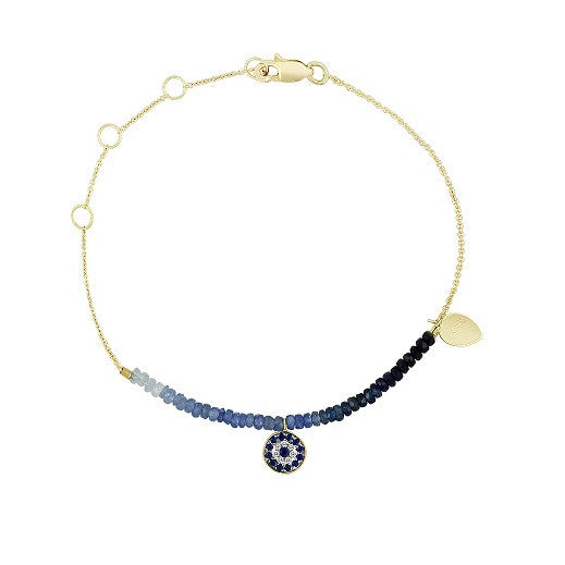 Blue Sapphire Evil Eye Bracelet