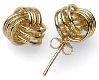 14K Yellow Gold Knot Earrings