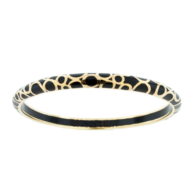 Black Bubble Bangle in Gold Hamilton Crawford Bangle
