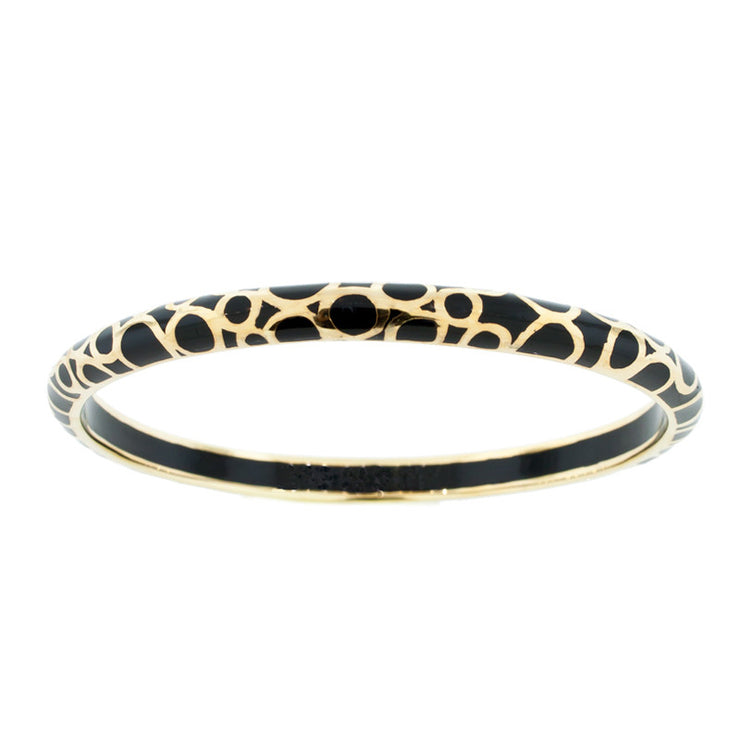 Black Bubble Bangle in Gold Hamilton Crawford Bangle