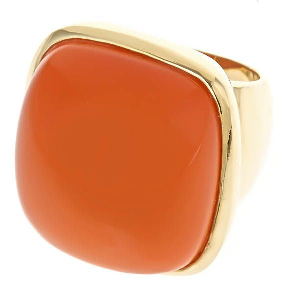 Coral Stone Fornash Cocktail Ring